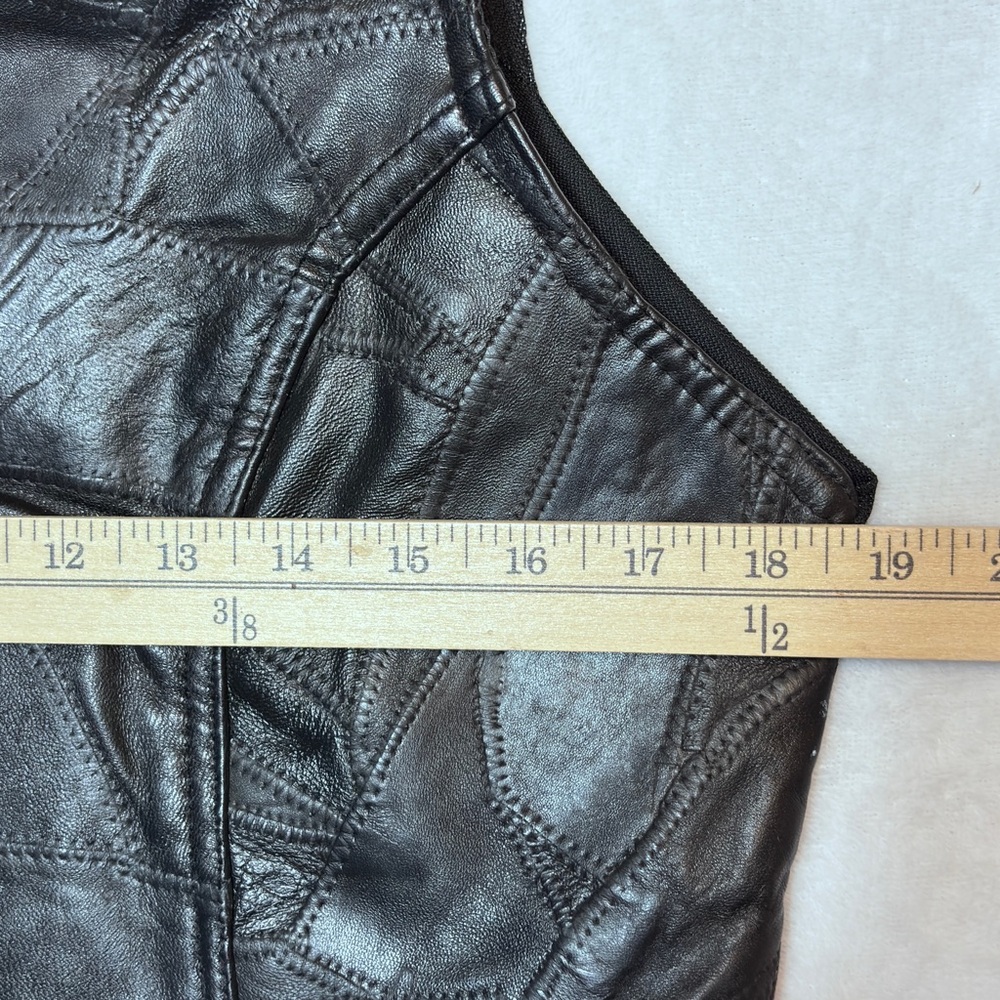 NWT Giovanni Navarre Genuine Lambskin Black Leather Womens Size XL - Picture 4 of 8